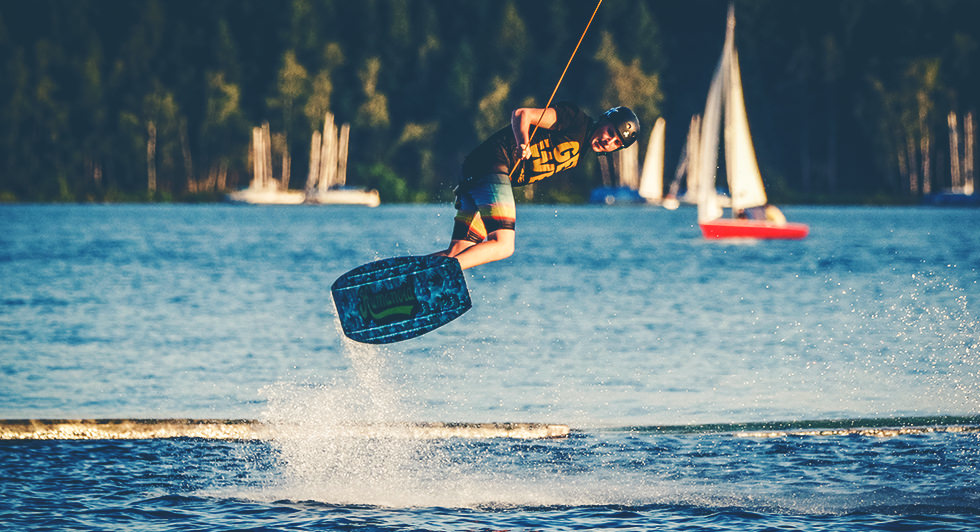 Wakeboarden auf dem Steinberger See